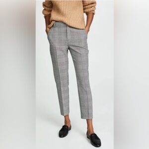 Rebecca Minkoff Black and White Plaid Louisa Pants Glen Checked, size 4.